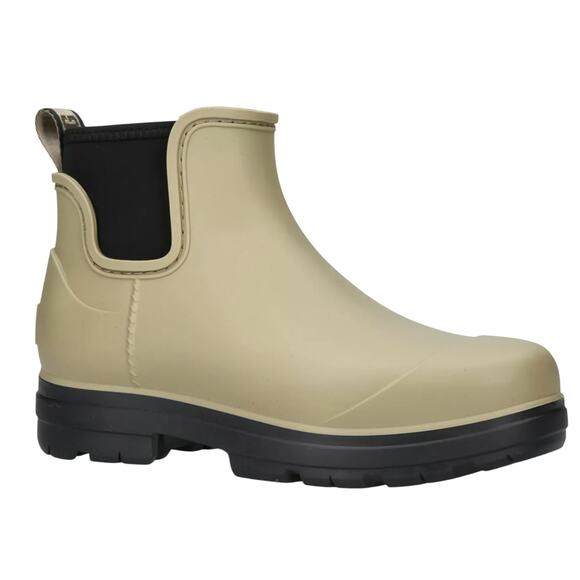 UGG Shoes - UGG Droplet rubber Chelsea boots Taupe Beige Rain Boots Size